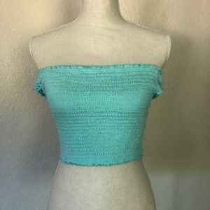 BLUE Hollister Off the Shoulder Top